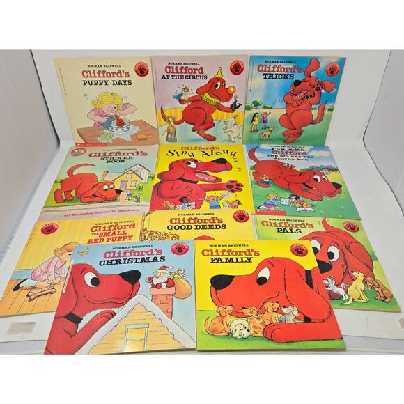 Clifford's Big Red Dog Norman Bridwell 11 Book Lot Paperback Activity Books - Picture 1 of 16